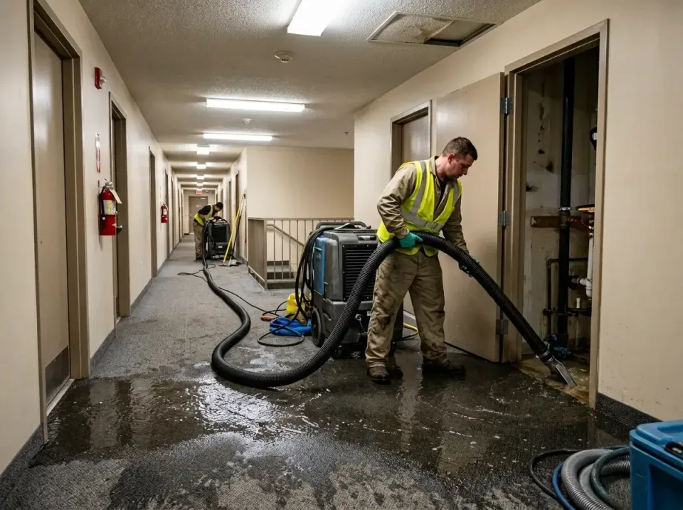multi-unit-apartment-hallway-f-005 — frequently asked questions, Emergency Burst Pipe Water Extraction & Removal in West Spr…